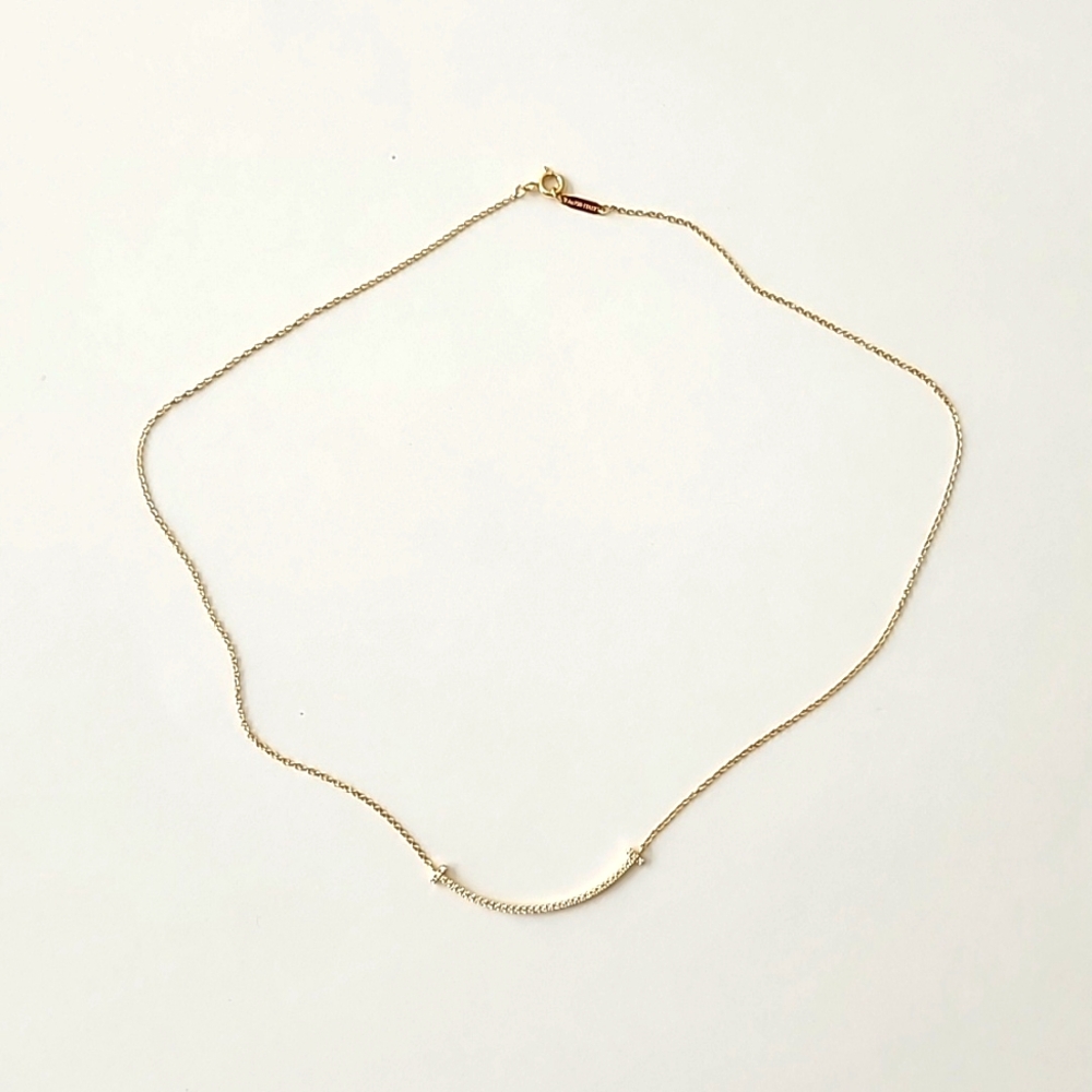 Tiffany & Co. Diamond T Smile Necklace - Picture 3 of 7